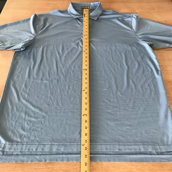 Peter Millar Summer Comfort Polo Shirt Men XXL Blue Striped Short Sleeve Golf - Picture 2 of 12